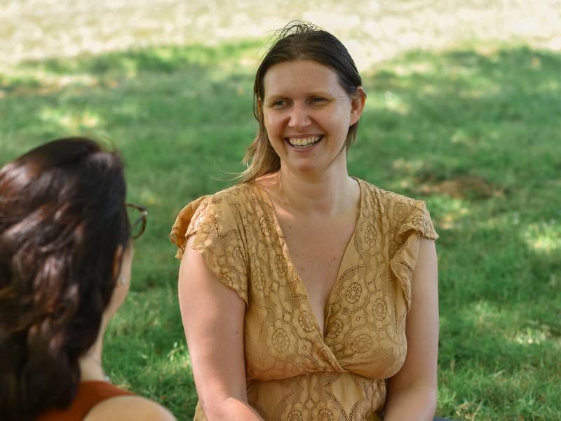 Foto van lachende manouk